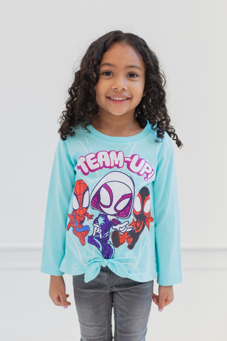 Spidey And His Amazing Friends 2-pack Long Sleeve T-shirts (toddler, Little Kid & Big Kid), Alternate, color, Ghost Spider Teal