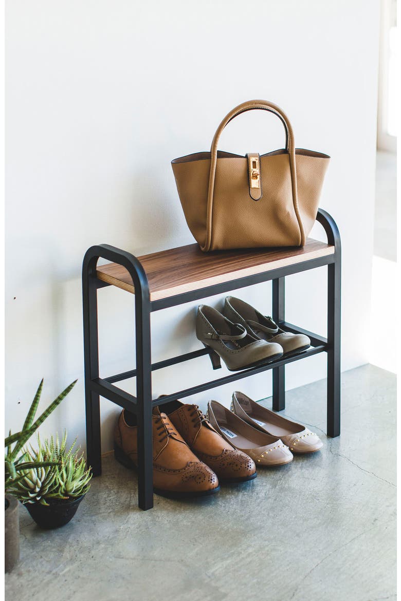 Bench Shoe Rack, Alternate, color, BLACK