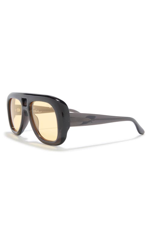 Dezi Pusha 55mm Shield Sunglasses In Brown