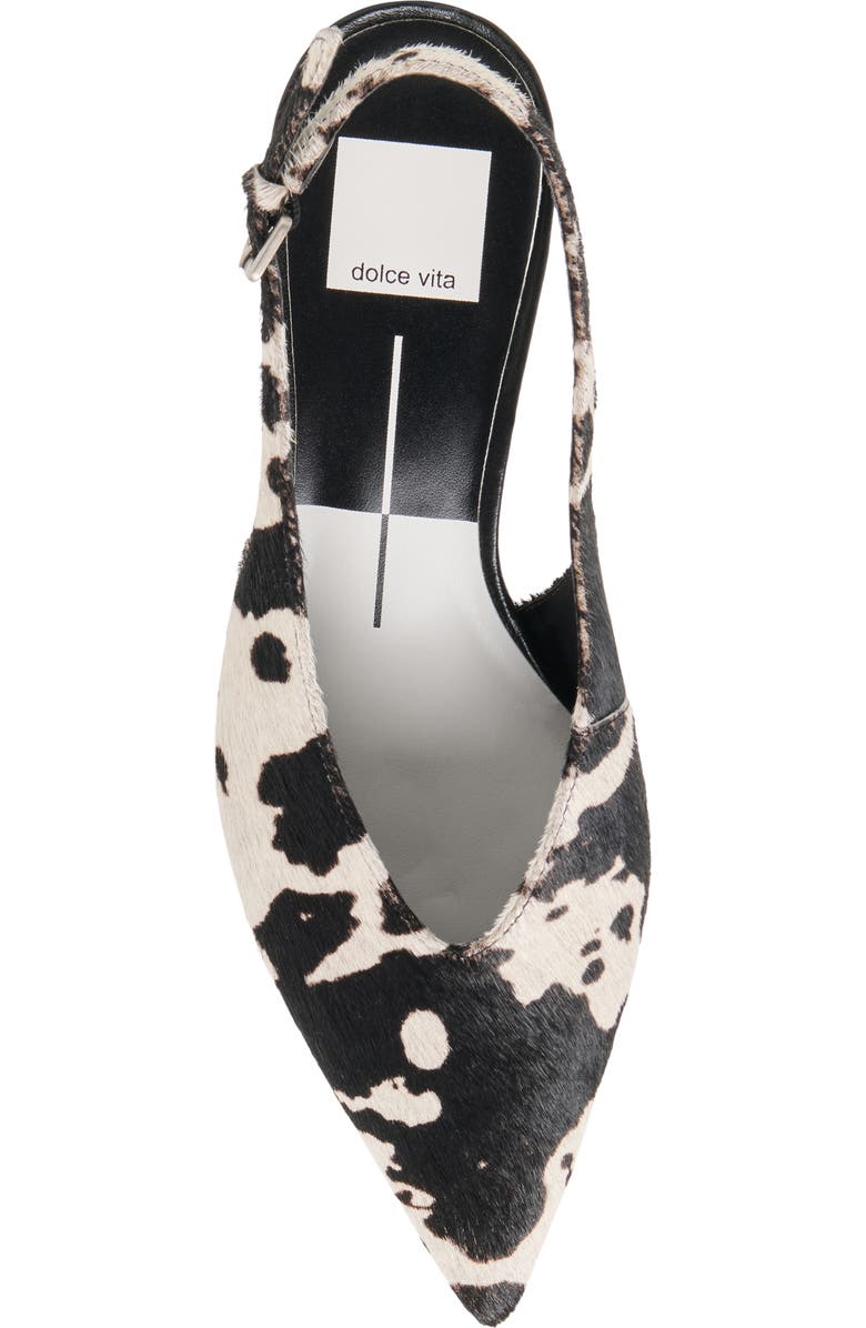Dolce Vita Alenna Slingback Pointed Toe Kitten Heel Pump, Alternate, color, Black/White Taurus C