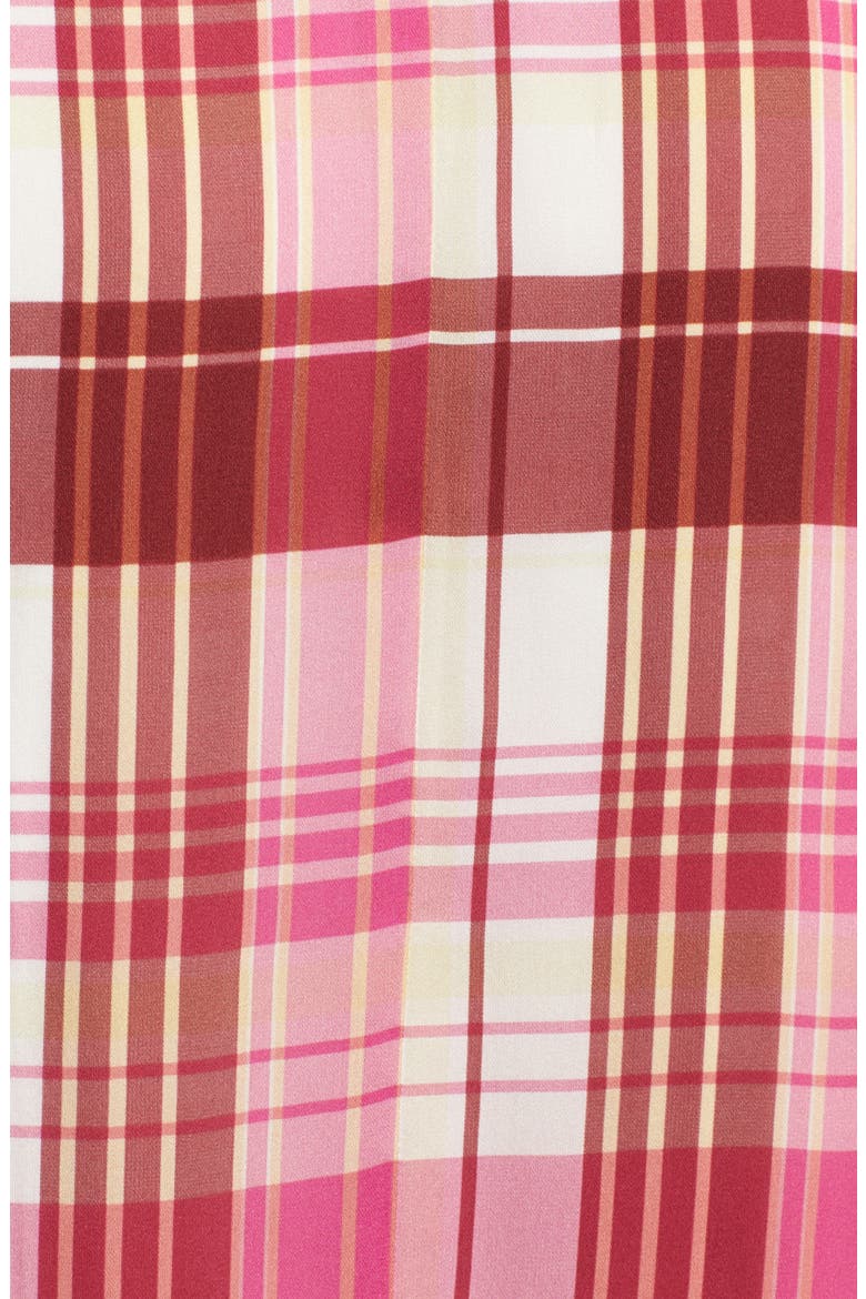 Plaid Silk Skirt, Alternate, color, PINK PHLOX LARA PLAID
