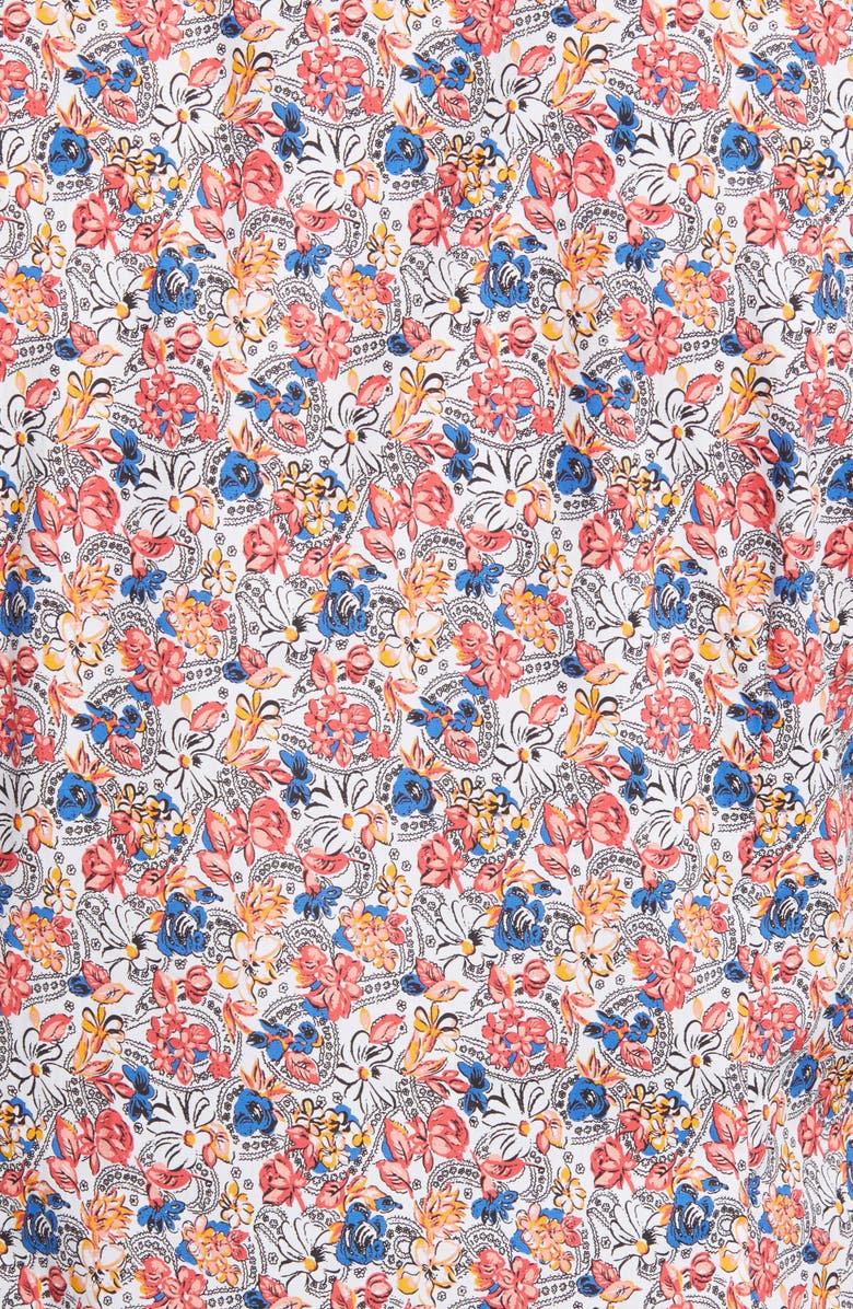 Bugatchi Shaped Fit Print Short Sleeve Button-Up Shirt, Alternate, color, 