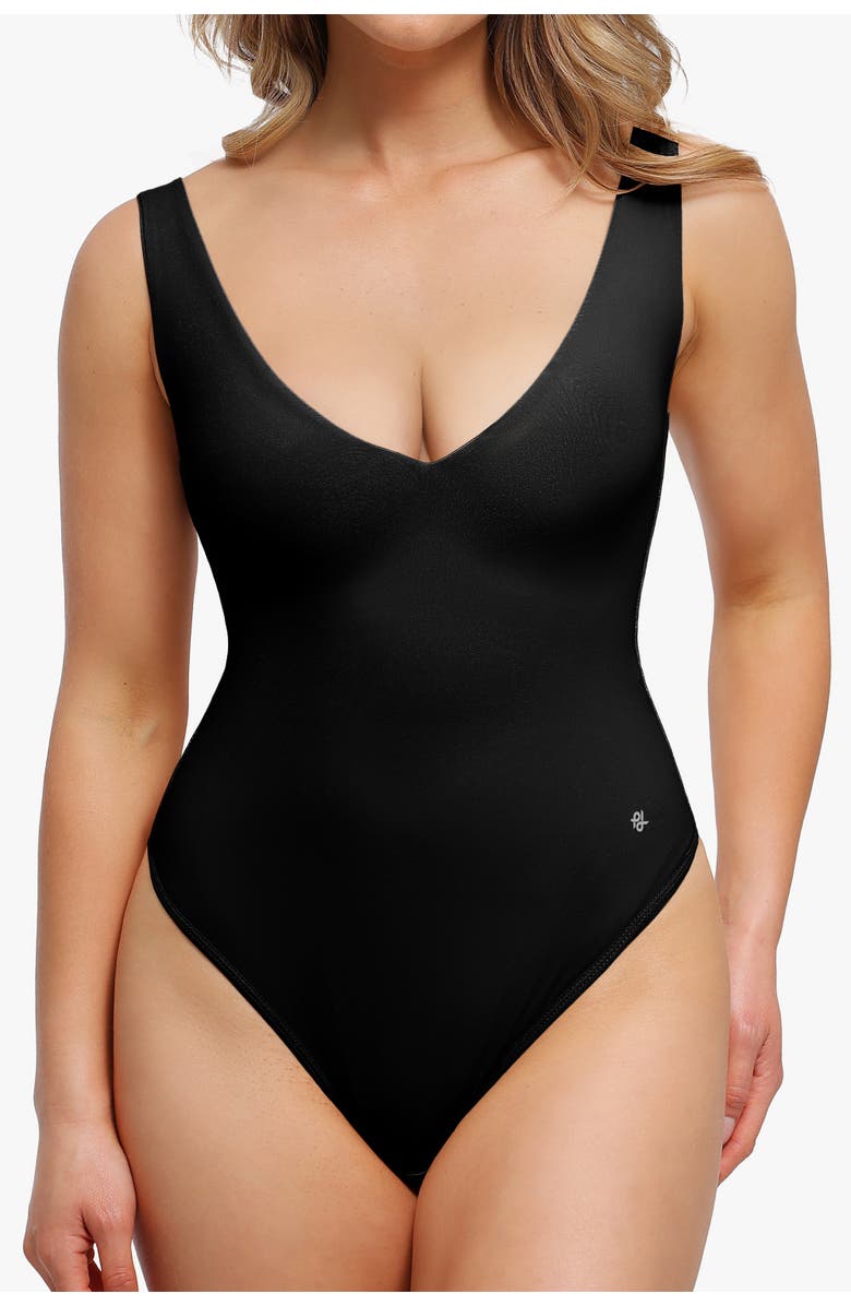 Popilush Elastic Cloud-Touch All-in-One Shaping Bodysuit, Main, color, Midnight Black