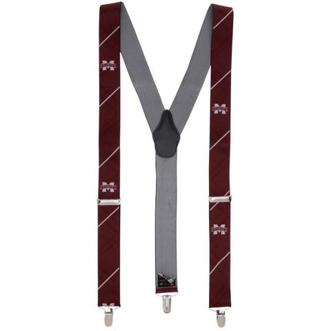 Men's Maroon Mississippi State Bulldogs Suspenders