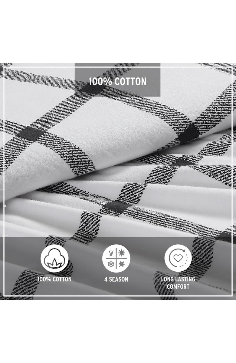 Eddie Bauer Bunkhouse Plaid Cotton Flannel Sheet Set, Alternate, color, Dark Grey