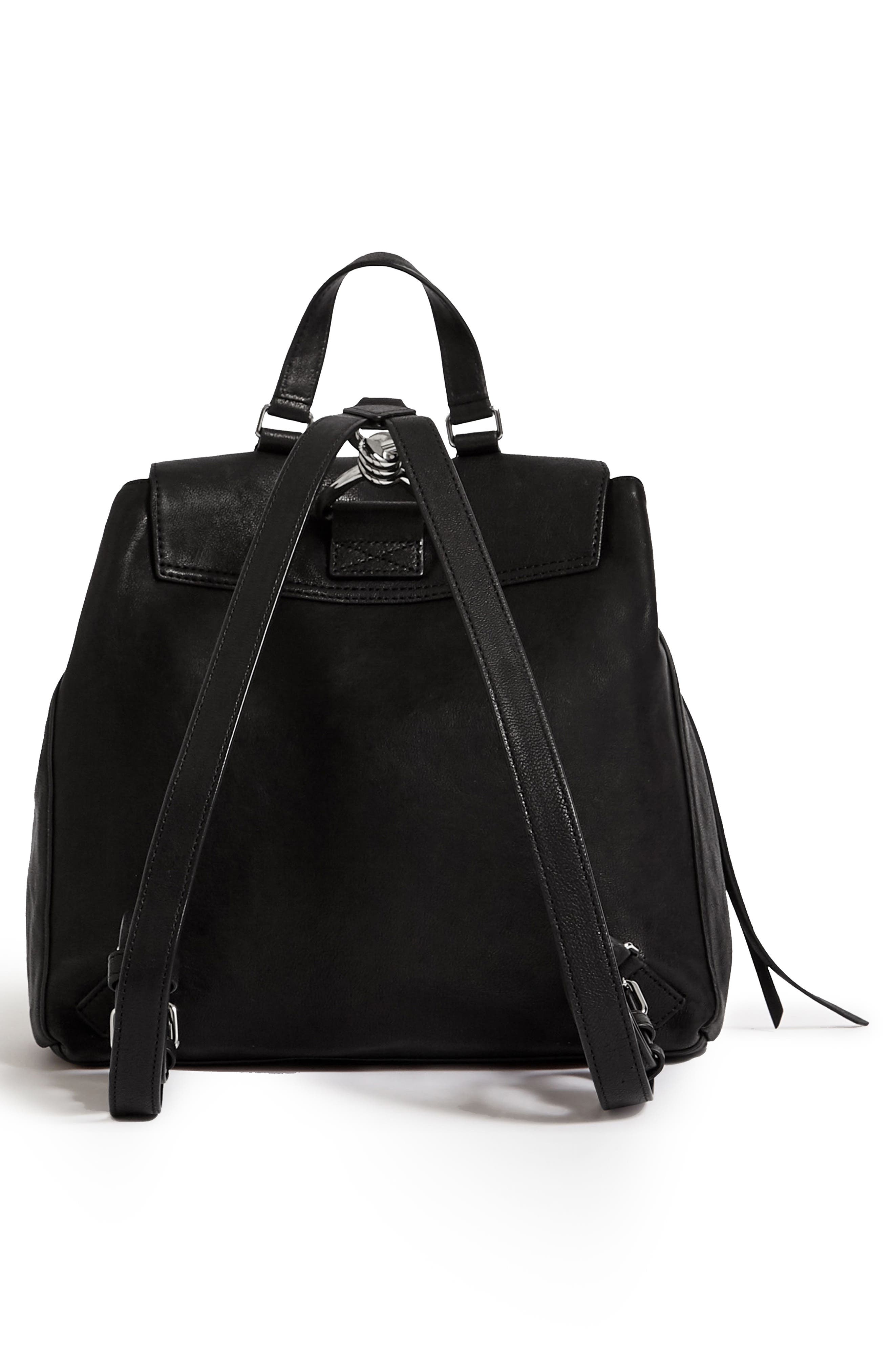 AllSaints Tower Leather Backpack, Alternate, color, 
