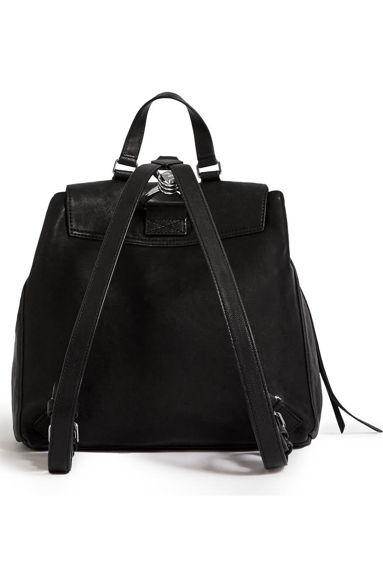 AllSaints Tower Leather Backpack, Alternate, color,