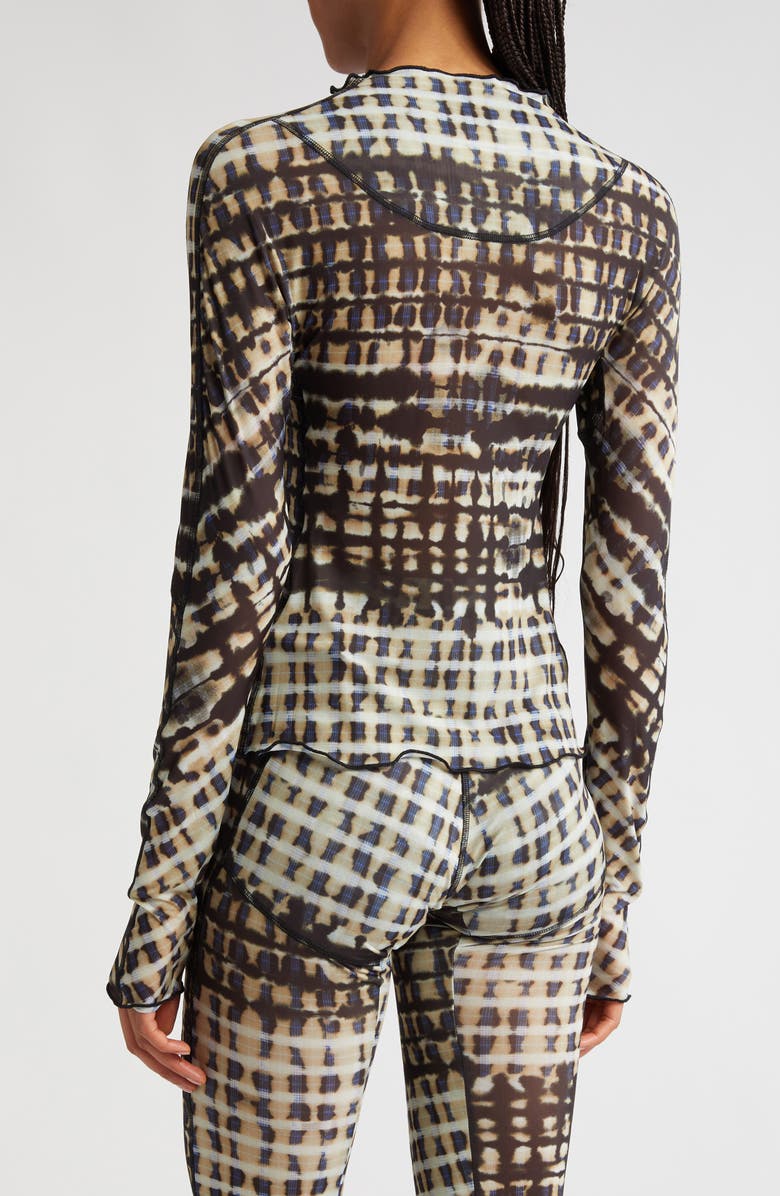 Knwls Plaid Mesh Top, Alternate, color, 