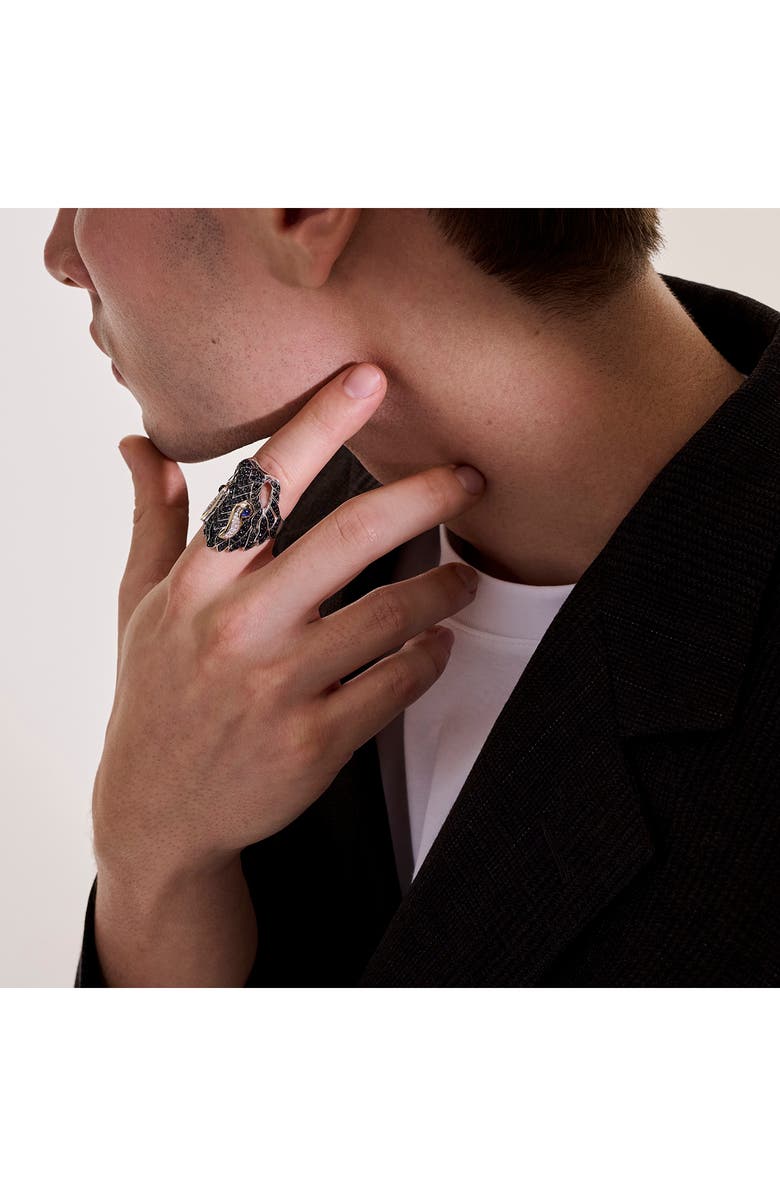 John Hardy Naga Sapphire Ring, Alternate, color, Black