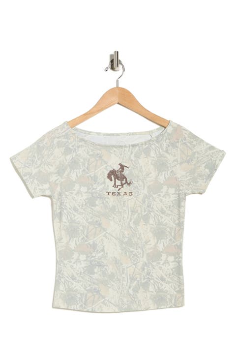 Texas Home of Rodeo Graphic T-Shirt