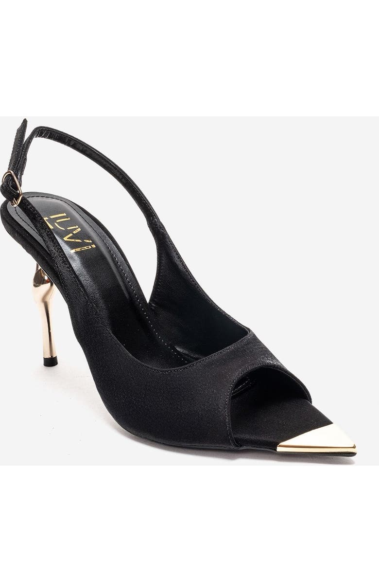 Prologue Shoes Amore Slingback Stiletto Pump, Alternate, color, Black