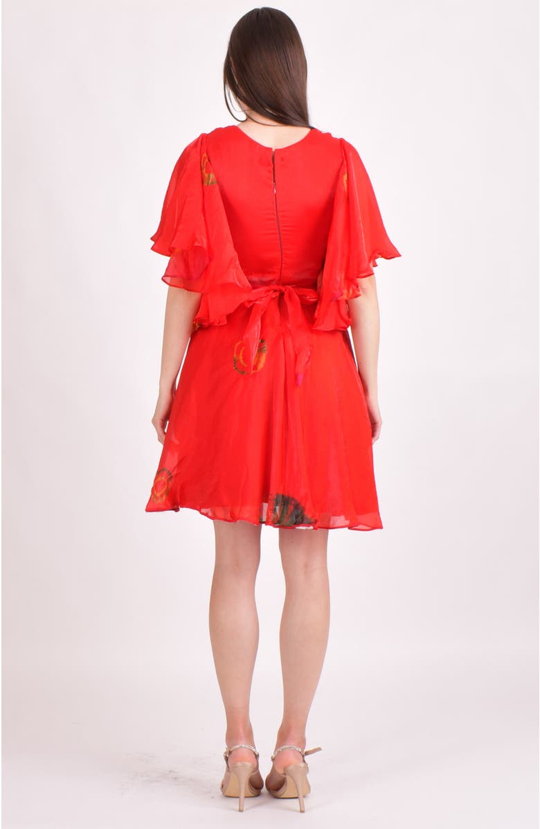 RAAS Biha Hand Tie Dye Mini Sundress, Alternate, color, Red