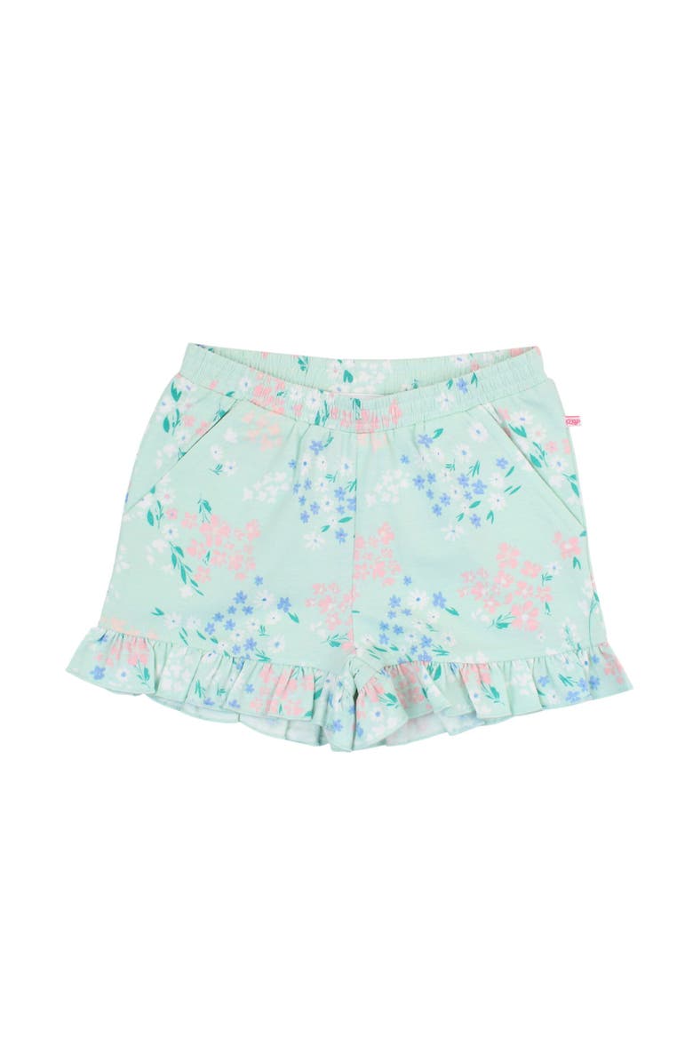 RuffleButts Girls Knit Ruffle Trim Shorts, Main, color, 