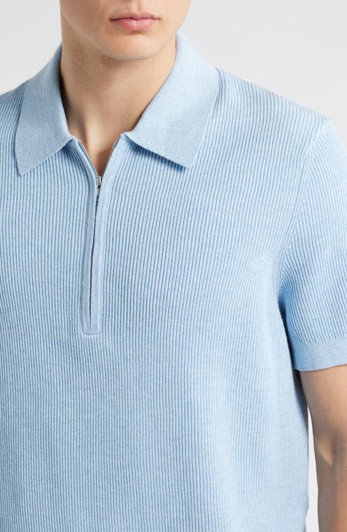 Nn07 Hansie 6600 Organic Cotton Quarter Zip Sweater Polo In Animal Print