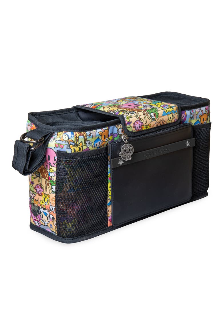 x tokidoki 2-Cupholder Parent Console, Alternate, color, BLACK WITH LICENSE PRINT