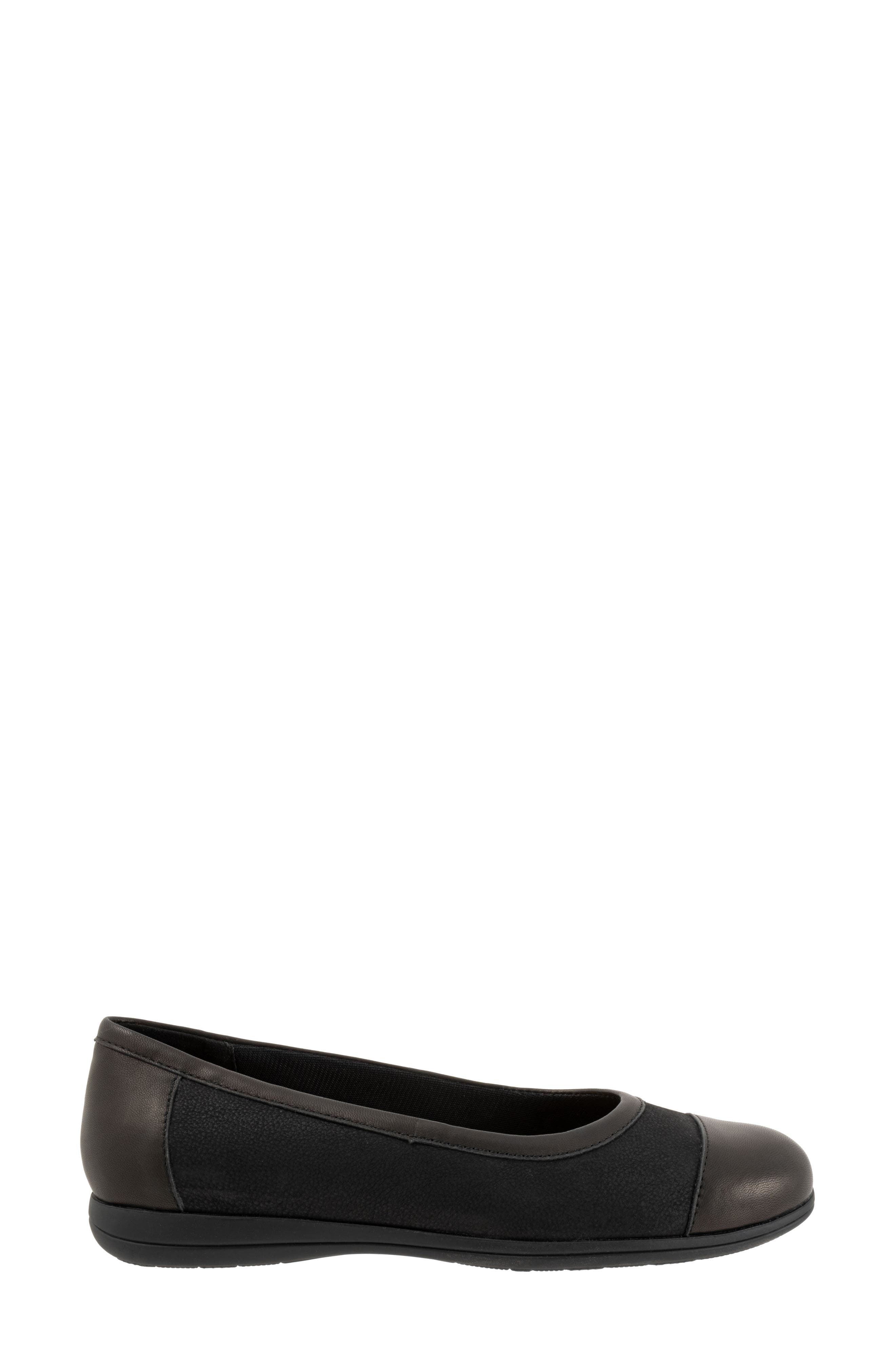 Trotters Delmara Cap Toe Slip-On, Alternate, color, Black Nubuck
