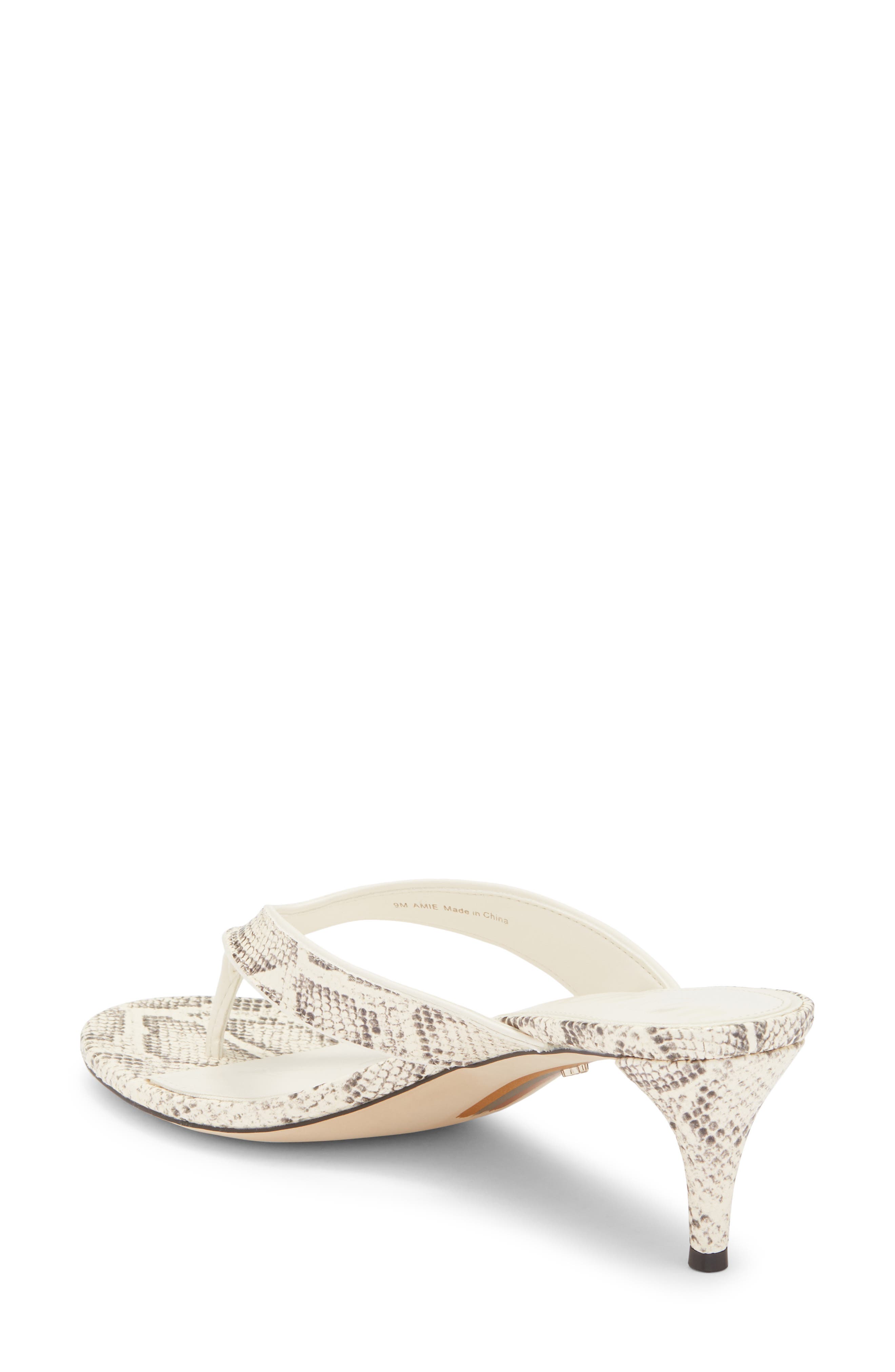 Amie Kitten Heel Flip Flop, Alternate, color, IVORY