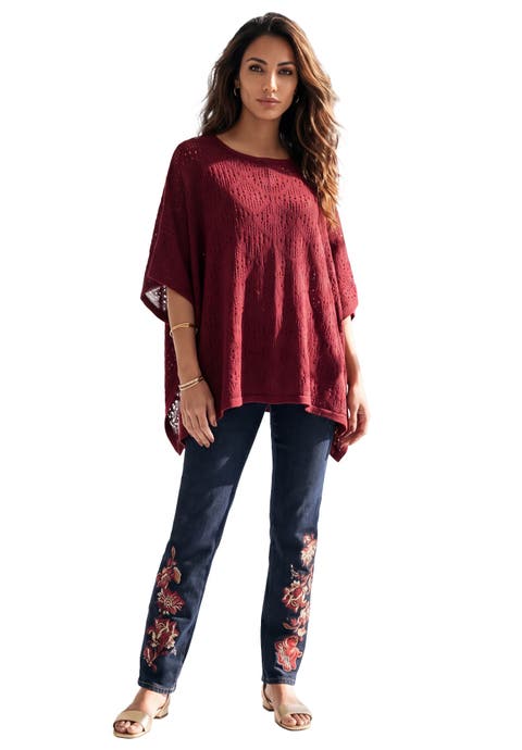 Plus Size Knit Ruana Poncho (plus)