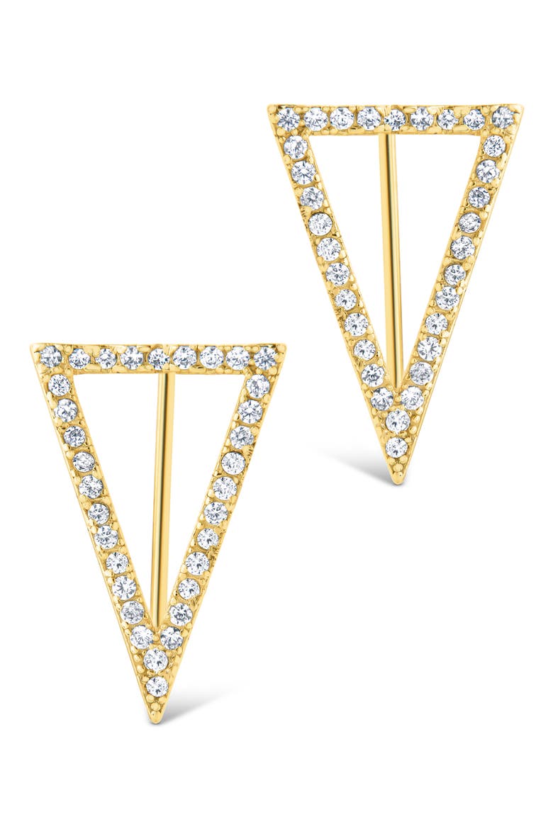Janine Cubic Zirconia Geometric Threader Earrings, Alternate, color, GOLD
