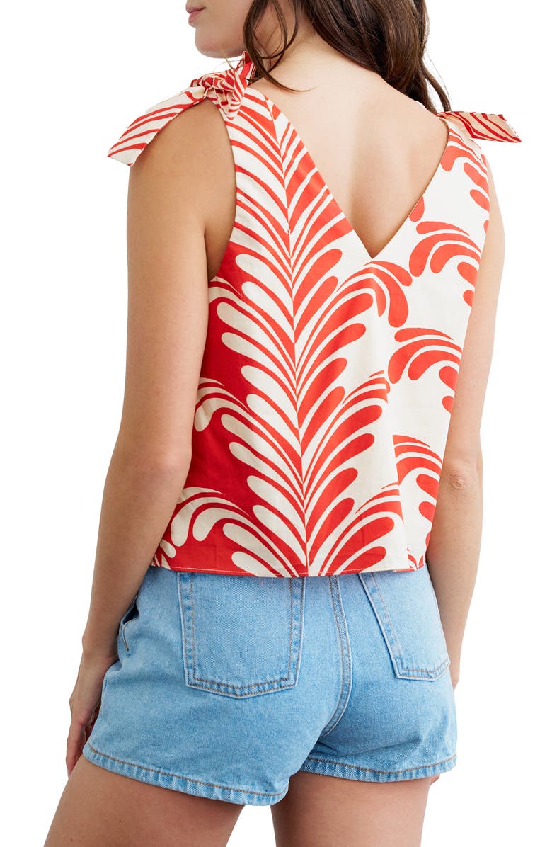 CIEBON Monet Tie Strap Tank, Alternate, color, Red