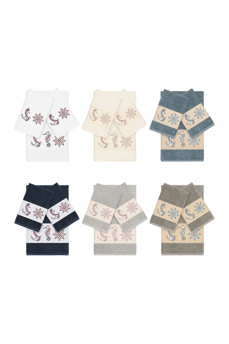 Linum Home Textiles Turkish Cotton Geometric Design Bath & Hand Towels ...