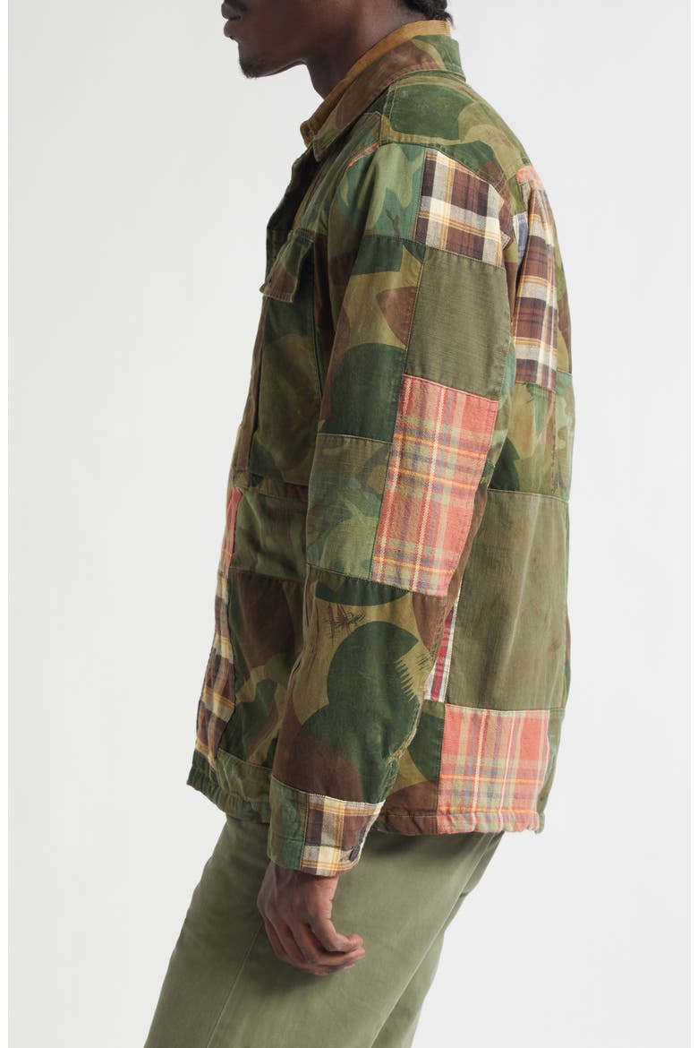 Padded Patchwork Overshirt (Limited Edition), Alternate, color, CAMO/ PLAID PATCHWORK