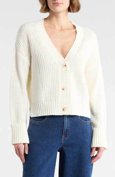 Vigoss Textured V-Neck Cardigan