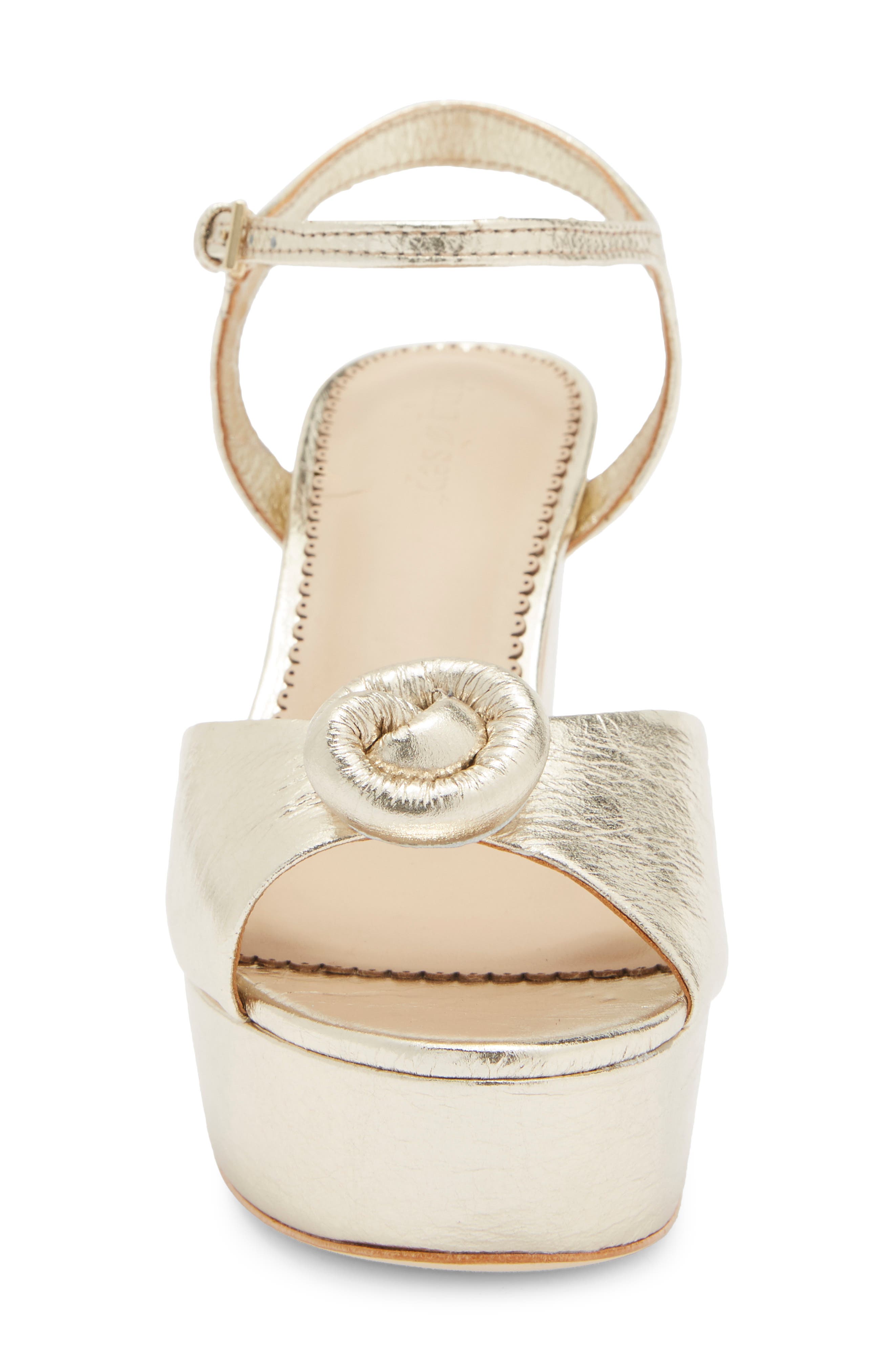 Arianna Ankle Strap Platform Sandal, Alternate, color, LIGHT GOLD