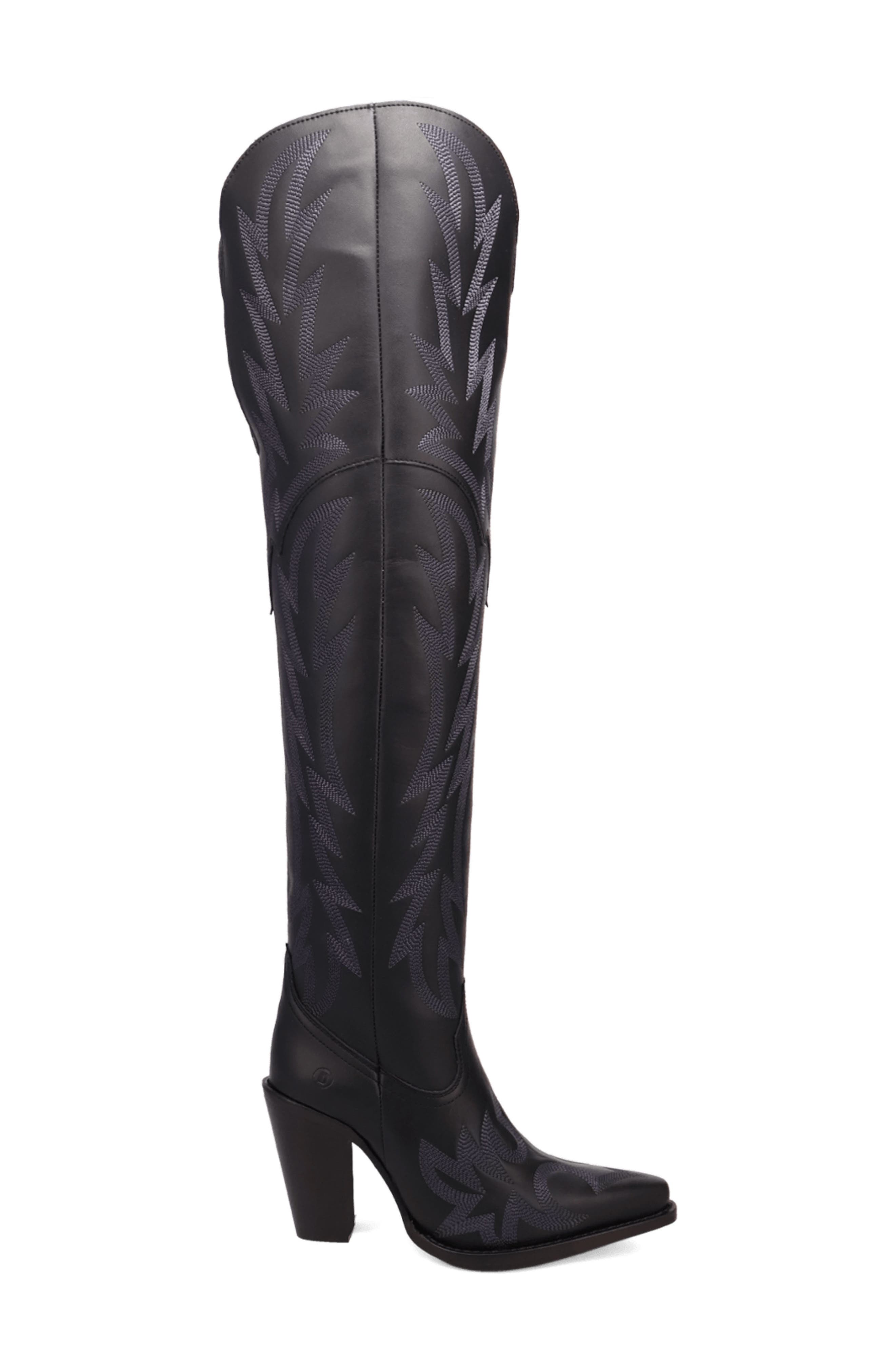 Diva Over the Knee Boot, Alternate, color, BLACK SMOOTH