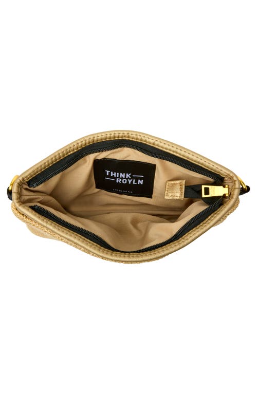 Think Royln Downtown Raffia Crossbody Bag In Sand