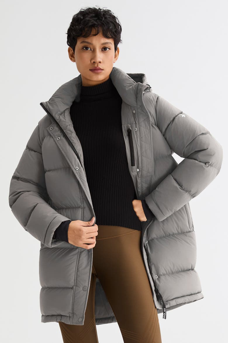 Puff-O® Hip-Length Down Puffer Jacket, Alternate, color, Gray