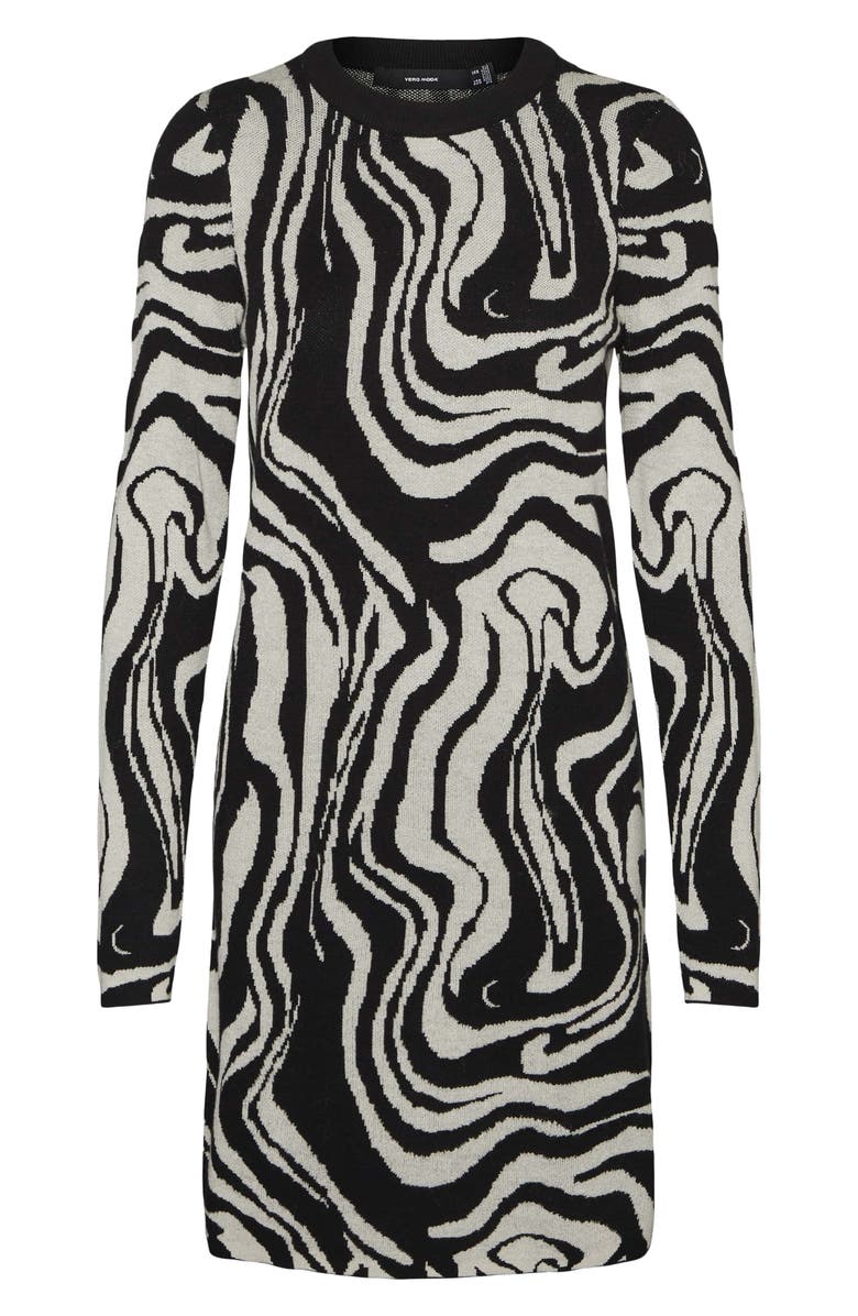 VERO MODA Lorena Marbled Long Sleeve Dress, Main, color, 
