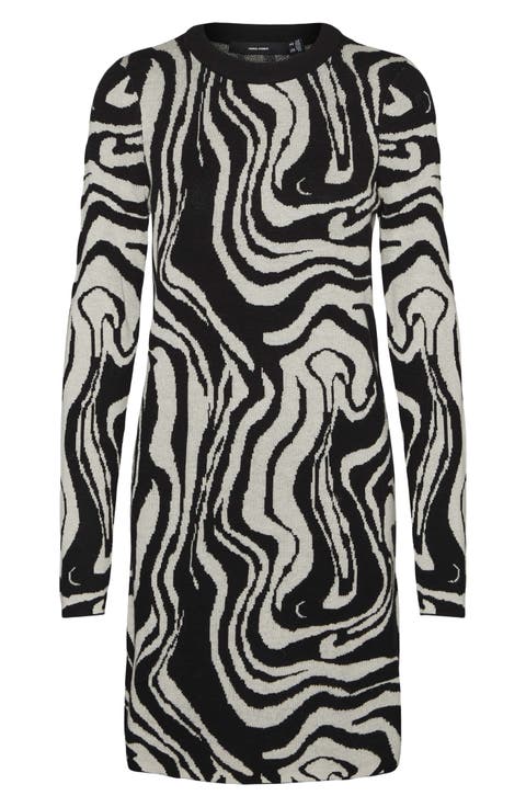 Lorena Marbled Long Sleeve Dress