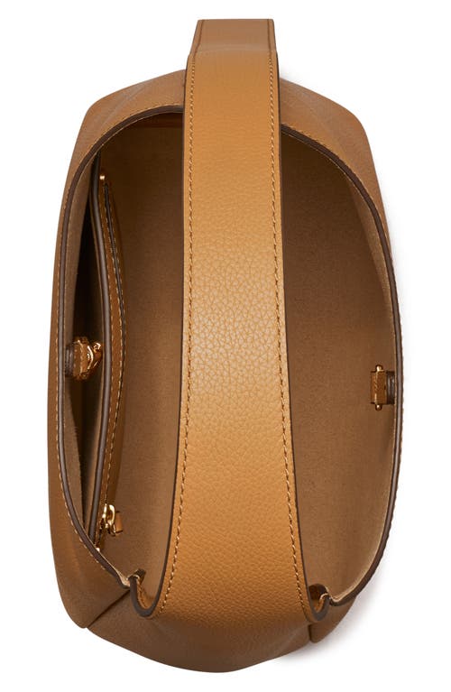 Tory Burch Small Romy Pebble Leather Hobo Bag In Tiramisu