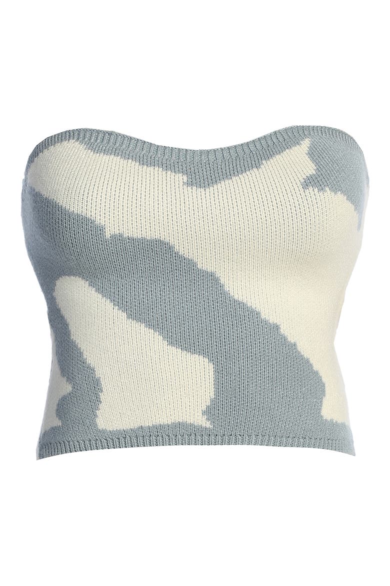 Tropic Oasis Strapless Knit Top, Alternate, color, BLUE