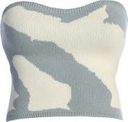 JLUXLABEL Tropic Oasis Strapless Knit Top