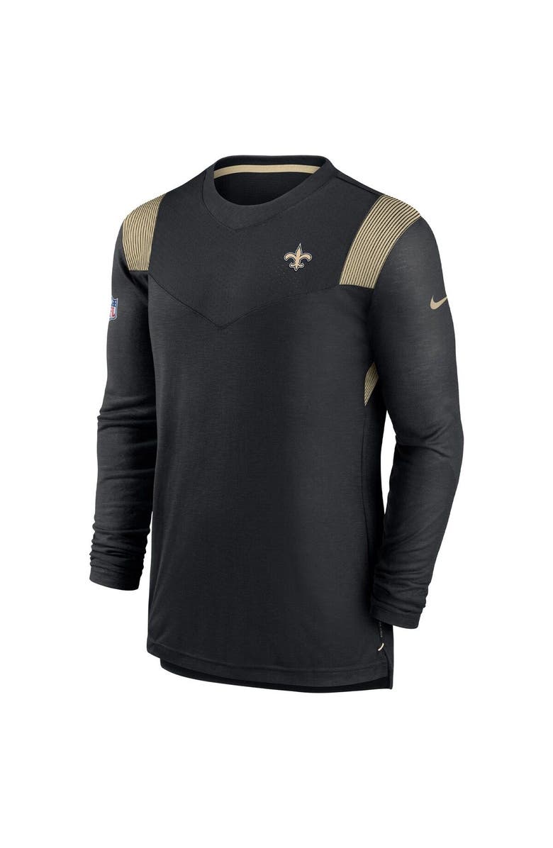Nike Men's Nike Black New Orleans Saints Sideline Tonal Logo Performance Player Long Sleeve T-Shirt, Alternate, color, Black