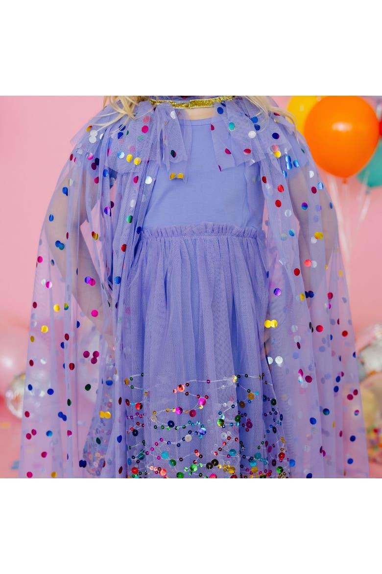 Lavender Confetti Cape, Alternate, color, Lavender