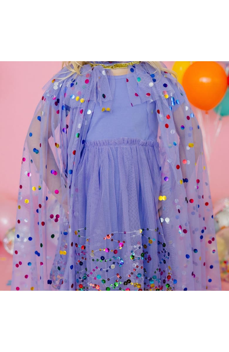 Sweet Wink Lavender Confetti Cape, Alternate, color, 