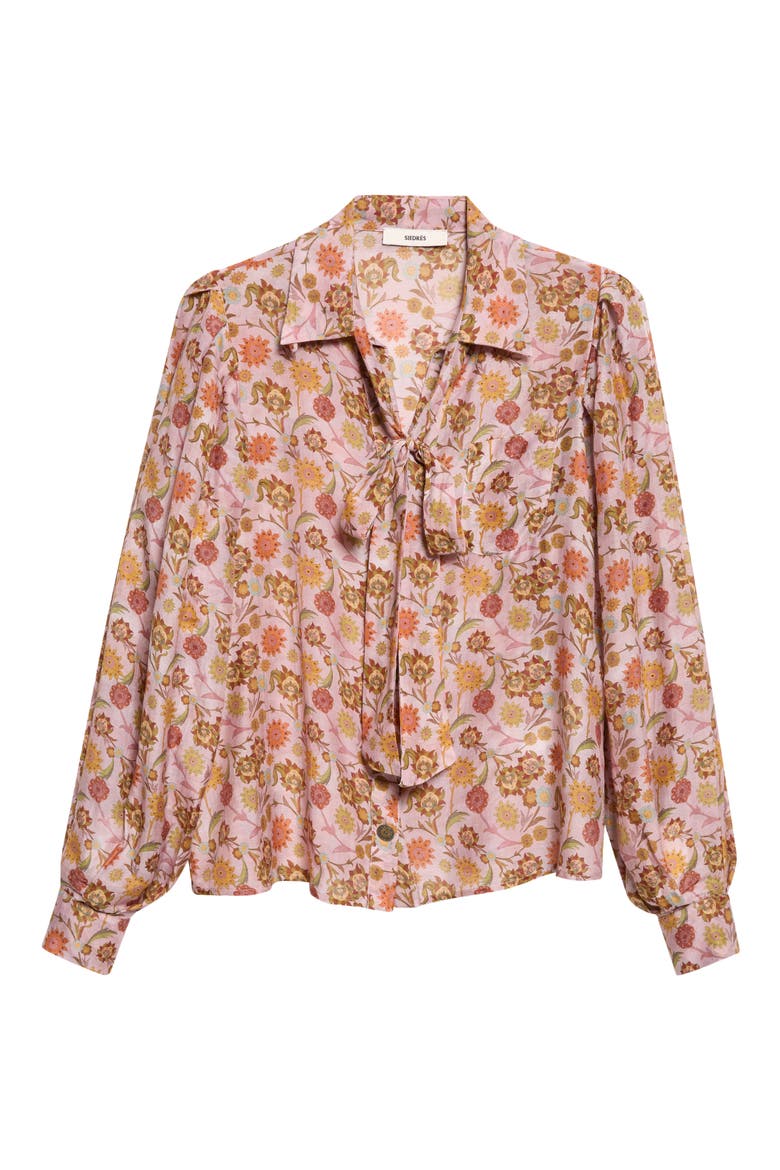 Ariette Cotton & Silk Shirt, Main, color, PINK MULTI