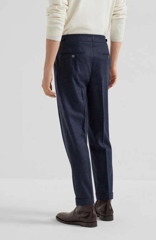 Brunello Cucinelli Linen Pants In Blue