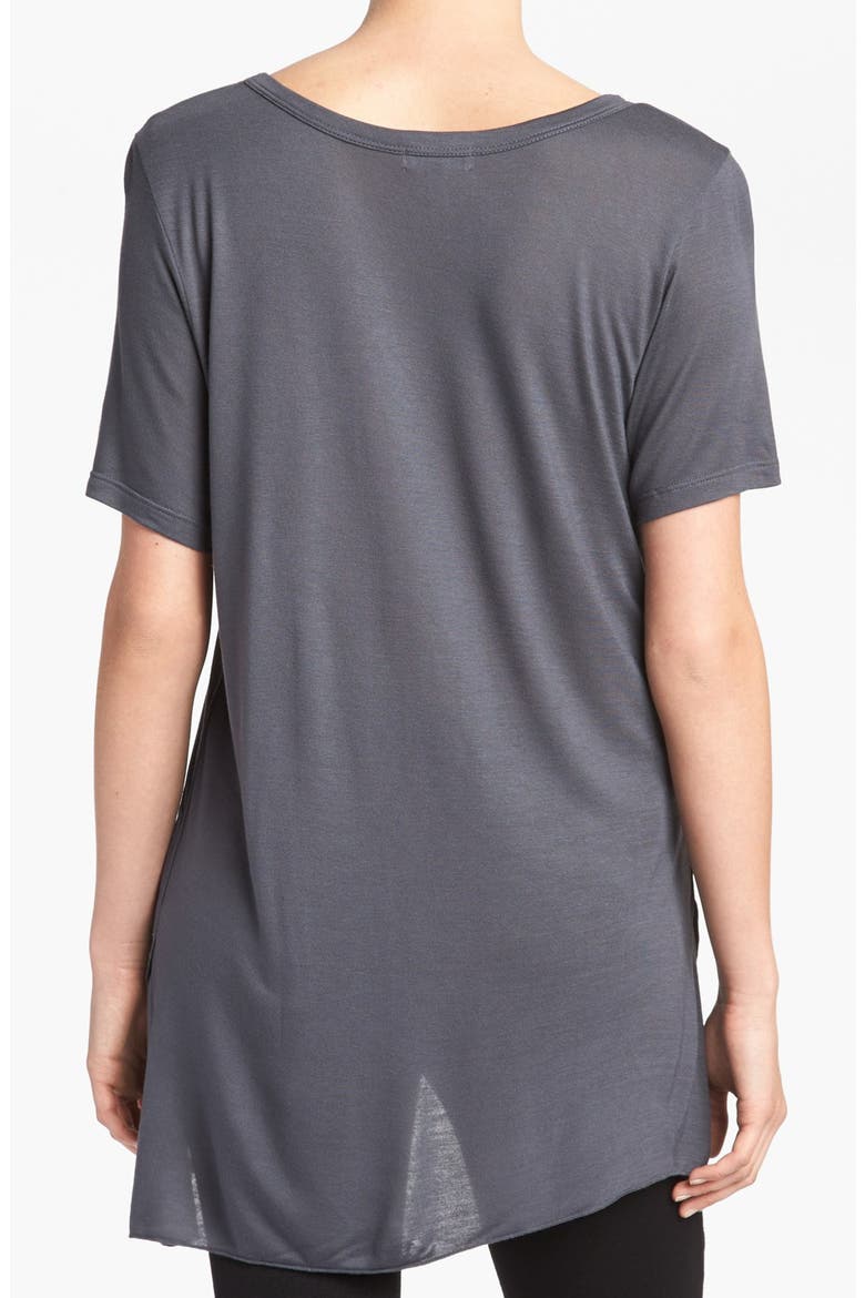 Split Hem Tunic Tee, Alternate, color, GREY- EBONY