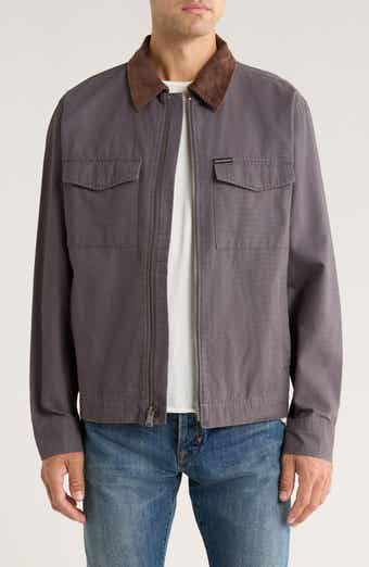 Lucky Brand Corduroy Collar Cotton Canvas Work Jacket
