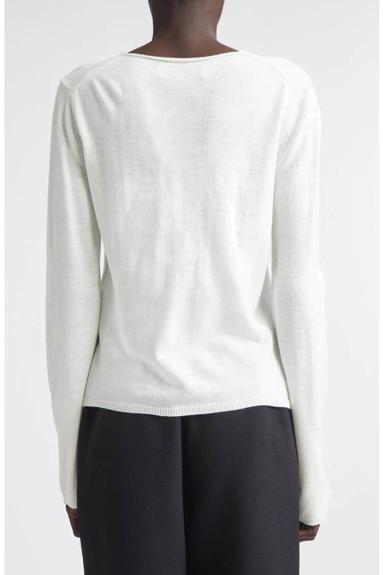 x Brett Westfall Logo Intarsia Crewneck Sweater, Alternate, color, WHITE