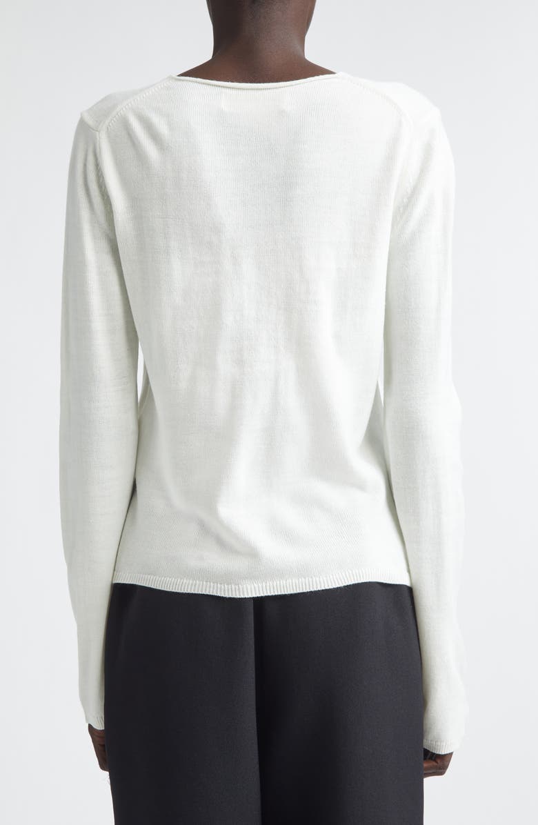 Comme des Garçons Girl x Brett Westfall Logo Intarsia Crewneck Sweater, Alternate, color, White