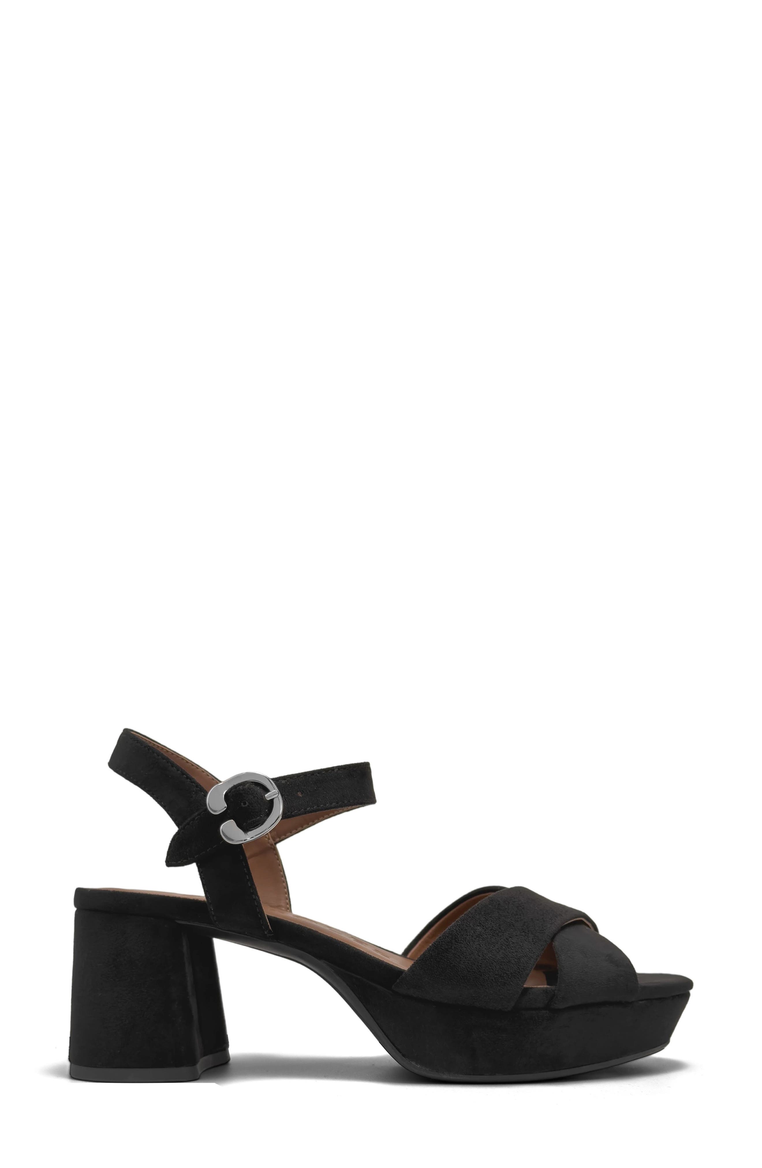 Cosmos Sandal - Wide Width Available, Alternate, color, BLACK/ BLACK SUEDE