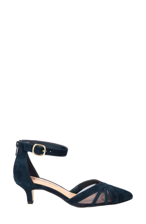 Bella Vita Women's Malani Kitten Heel Pumps In Navy Suede