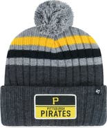 '47 Men's '47 Gray Pittsburgh Pirates Stack Cuffed Knit Hat with Pom