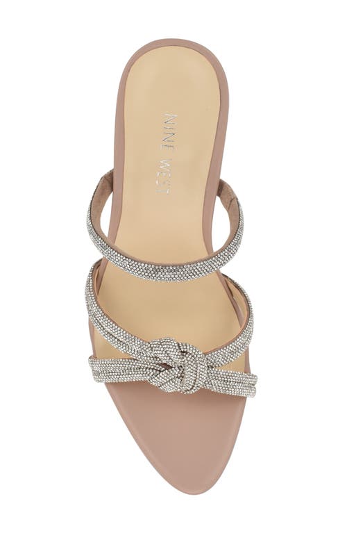Nine West Unela Crystal Embellished Strap Sandal In Light Pink