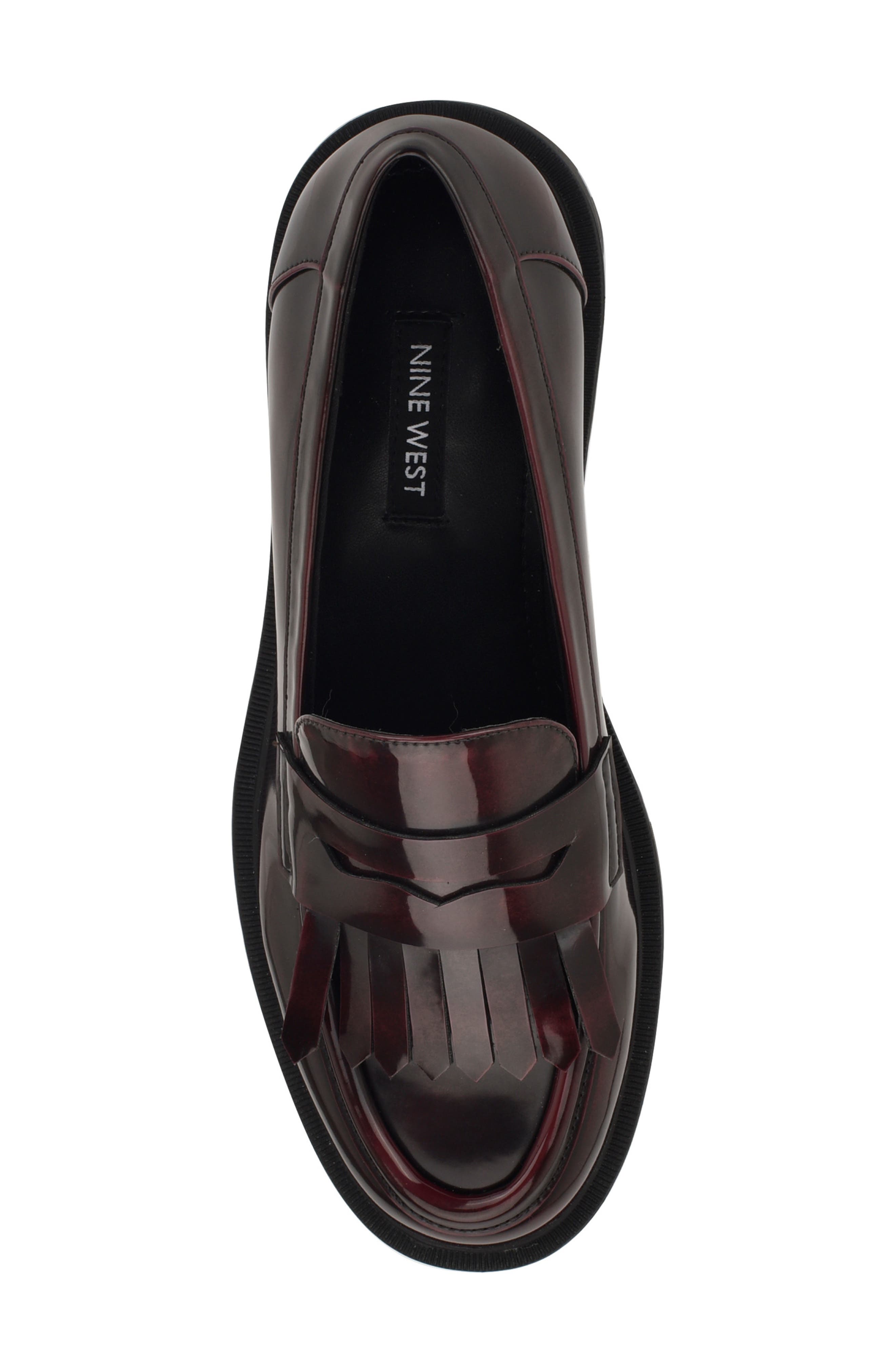 Nine West Missa Platform Lug Loafer, Alternate, color, Dark Red 600